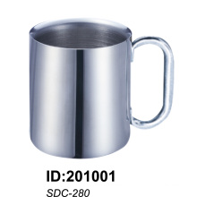 Taza de pared doblada de acero 18 / 8stainless Sdc-280